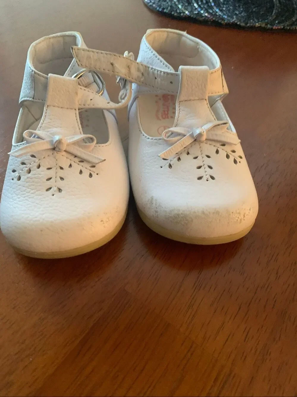 Neutro toddler white genuine leather Mary Jane dress shoes